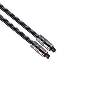 Cable de audio y video óptico con núcleo de fibra Premium de fábrica chapado en oro de 24 quilates <span class=keywords><strong>Toslink</strong></span> a <span class=keywords><strong>AUX</strong></span> a audio digital - Product Image 1