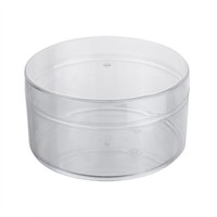 Boîte de rangement transparente en plastique PS de qualité alimentaire avec couvercle, pour bonbons, viande, biscuits, salades, épaisseur 1 mm, 100*53 mm, profil bas, capacité 250 ml