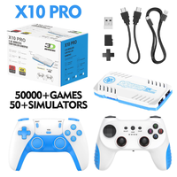Consola de Juegos Retro X10 PRO, Conexión a TV 4K HD, Joystick de 128G, Más de 50000 Juegos, Multijugador, Control Inalámbrico 2.4G