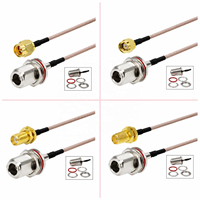 Câble coaxial RF RG-316 étanche, connecteur N femelle vers SMA mâle/femelle, 50 ohms, faible perte, rallonge pigtail, jumper coaxial