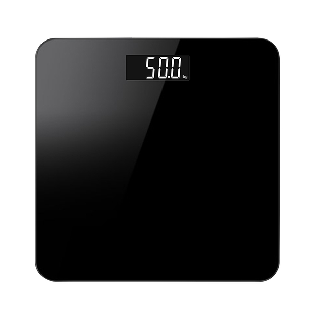 Sachikoo Automatic Weighing Scale LCD Display Energy Saving Rounded Corner Design Home Hotels Offices Glass Lid Battery Powered