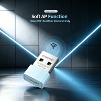 Adaptador WiFi USB Externo Mini de 150Mbps, Sin Controladores, 2.4GHz IEEE802.11n, Tarjeta de Red Inalámbrica para Computadora de Escritorio y Portátil, en Stock