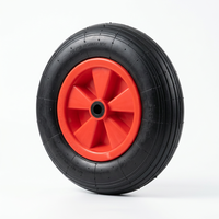 Roue de brouette pneumatique avec pneu extérieur en caoutchouc et rayons en plastique 3.50-8