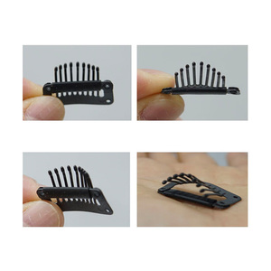 Plastic 9-Prong <b>Clip</b> Hair Extension <b>Snap</b> <b>Clip</b> for Wig Making Secure Hold Comb <b>Clip</b> for Professional Salon Use - Product Image 4