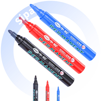Sipa SM338 stylos marqueurs à encre étanche permanente à base d'alcool couleur noir/rouge/bleu indélébile pour l'écriture sur papier