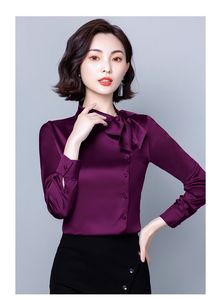 Camicetta Estiva da Donna Traspirante a Collo Alto Tinta Unita Streetwear Leggera Comoda Top alla Moda per Casual - Product Image 6