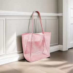 Bolsa de Mano Grande de Malla para <span class=keywords><strong>Playa</strong></span>, Casual, para Libros, Comestibles, para Mujer, Plegable, para <span class=keywords><strong>Playa</strong></span>, Picnic, <span class=keywords><strong>Vacaciones</strong></span>, 2026 - Product Image 5