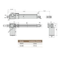 Actionneurs électriques silencieux à haute force PrimoPal 5-28 mm/s 500 kg 400 mm 6000 N 12 V 24 V Actionneur linéaire vertical pour équipement médical