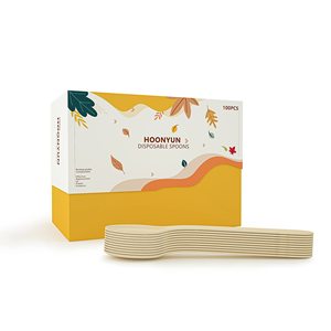 High End Commercial Disposable Wooden Forks Spoons Knifes Alternative to Plastic Cutlery Splinter Free 100% Wood Utensils  100 C