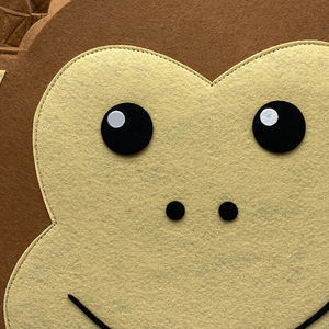 Classic Cartoon Monkey Pattern <b>Felt</b> Animal <b>Storage</b> <b>Basket</b> for Children's Living Room Toy <b>Storage</b> - Product Image 4
