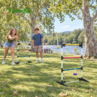 YumuQ Ensemble de jeux combinés 3-en-1 portable pour hayon de véhicule, Cornhole, Ladderball et Bottle Smash, pour jeux d'extérieur en jardin