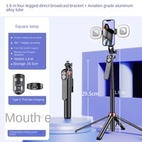 P185TK Bâton à selfie en alliage d'aluminium avec support universel pour téléphone portable tétrapode Stabilisateur de poche pour diffusion en direct