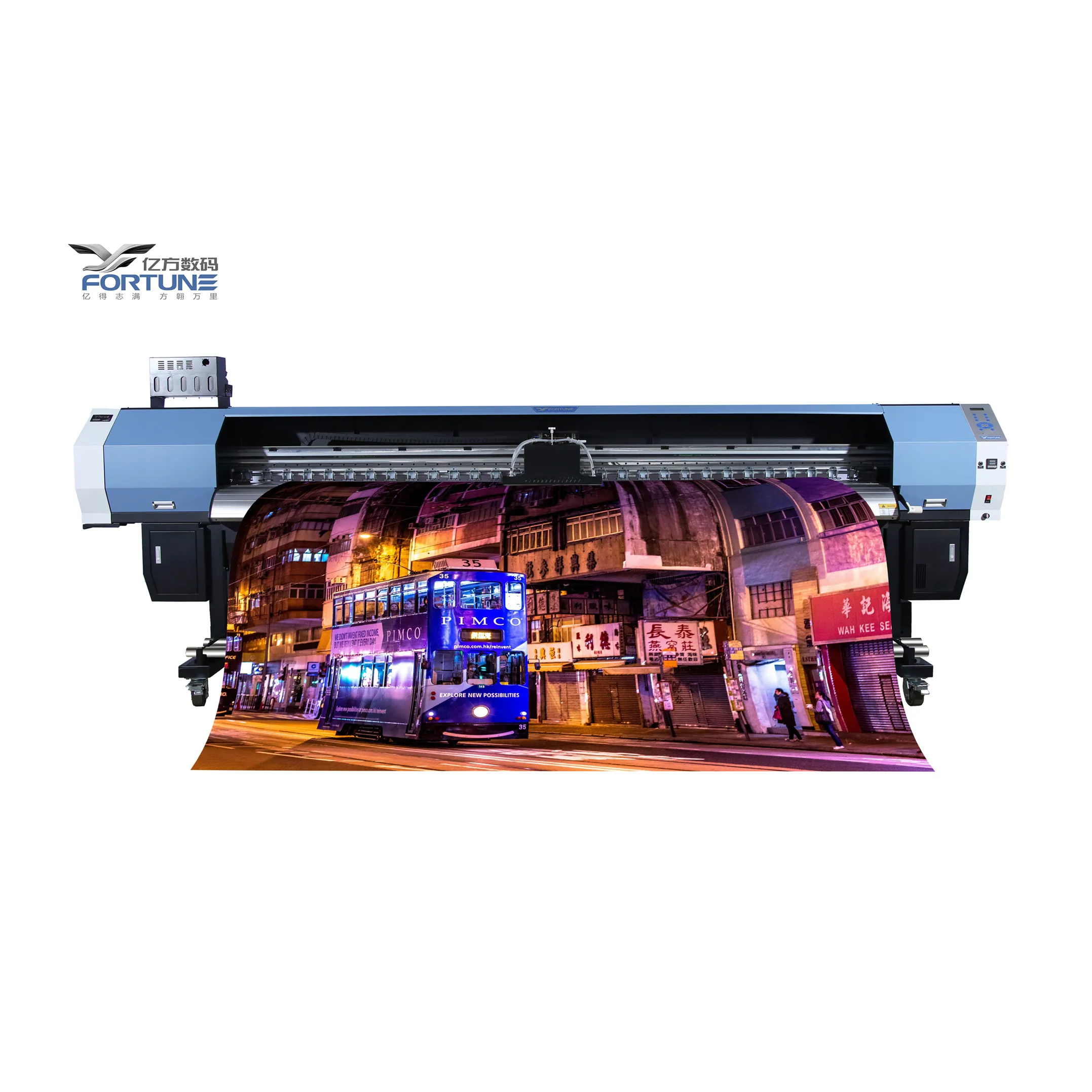 Stampante Led Uv Fortune 3.2m con stampa Dx5 carta da parati per stampante Eco solvente di grande formato 3d