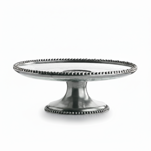 Porte-gâteau en métal d'aspect antique avec base à pieds faite pour la présentation de gâteaux et le style de décoration intérieure à des prix abordables - Product Image 1