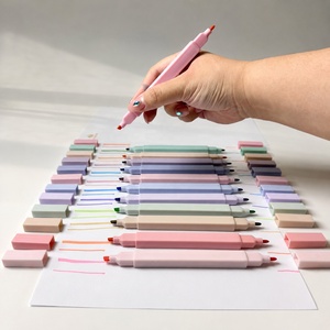 <span class=keywords><strong>Surligneur</strong></span> rectangulaire double face à double pointe fine oblique, 12 couleurs, abordable, pour journal, agenda et notes, style <span class=keywords><strong>pastel</strong></span> macaron - Product Image 4