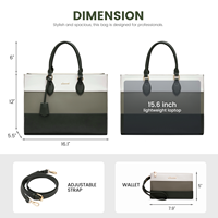 Sac à main de luxe LOVEVOOK 2025, sac à main pour ordinateur portable en cuir PU 15,6 17 pouces pour femmes, sac à bandoulière tendance pour le bureau, les voyages quotidiens