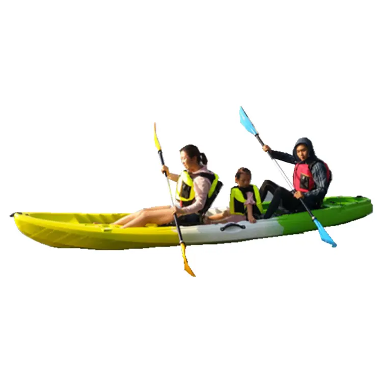 Nouvelle usine Développer Kayak De Pêche Avec Kayak Gonflable À Pédale Pour Deux Personnes Et Un Enfant