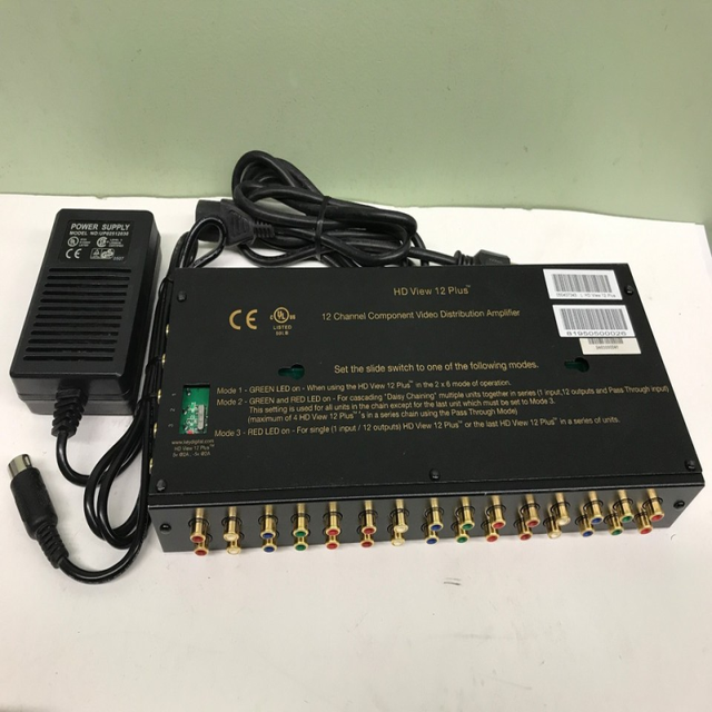 Plc  HD-View-12-Plus-12-Channel-Component-Video-Audio-Distribution-Amplifier-KDCDA12 Bulk Supply