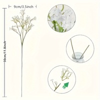 Buket Bunga Babys Breath Buatan Premium KIKI Real Touch Putih, Buket Gypsophila Premium dengan Batang