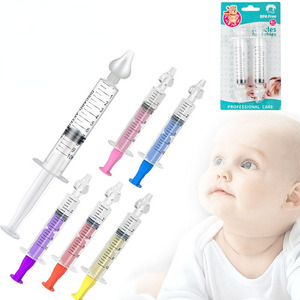 Aspirateur nasal pour bébé, type seringue, à poussée manuelle, pour soins aux nourrissons, blanc, orange, jaune, bleu, rouge, violet, rose, vert - Product Image 3