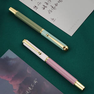 Cartoleria graziosa <span class=keywords><strong>penna</strong></span> <span class=keywords><strong>stilografica</strong></span> colorata Macaron Logo con stampa incisore Regalo di <span class=keywords><strong>laurea</strong></span> senza perdite rosa <span class=keywords><strong>stilografica</strong></span> - Product Image 2