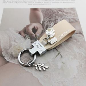 Hot Selling Exquisite and Cute French Alloy <b>Leather</b> <b>Keychain</b> with High Quality Rope Buckle for Car Pendant Women's Gift - Product Image 5