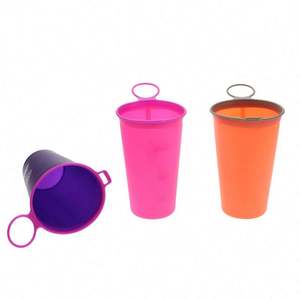 Race Water Drinking Cup Soft TPU Beber Plegable para correr Botellas de agua de 200ml Beber directamente Viajes de autoconducción al aire libre - Product Image 1