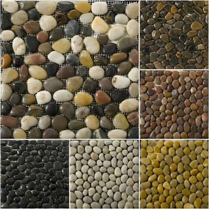 Mosaico de Piedras Pulidas de Alto Brillo, Mosaico Decorativo Brillante, Mosaico de Piedras Cortadas - Product Image 1