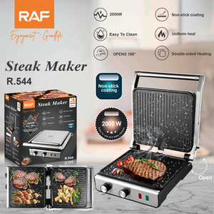 Prensa Eléctrica Multifunción RAF R.544 de 2000W para Sándwiches y Filetes con Placas de Fácil Limpieza y Apertura de 180 Grados - Product Image 6