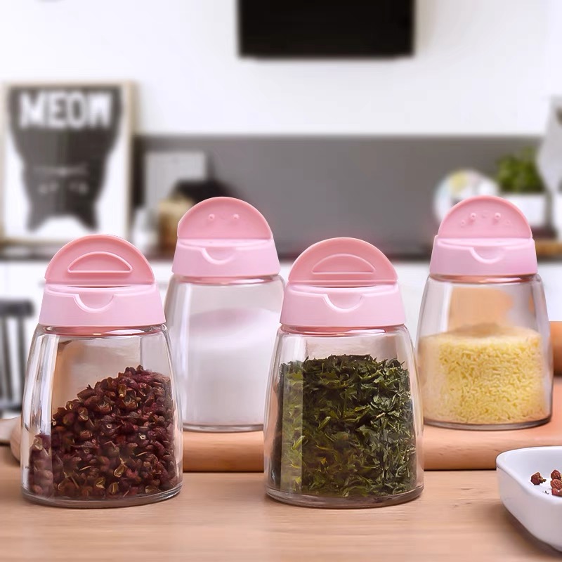Factory Direct High Quality glass spice jar with lid