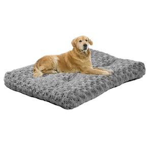 Hundebett安いソリッドラージペットベッドデザイナーパッド入り落ち着いた高級整形外科用低反発犬用ベッド