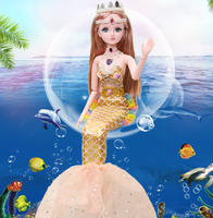 Boîte cadeau de tenue de poupée miniature en plastique de 60 cm, grande taille, princesse sirène, pour le jeu. Cadeau d'anniversaire pour enfants. Jouet unisexe.