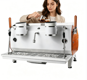 Cafetera Espresso Comercial HY de 12L con Triple Caldera para Cafeterías de Alto Volumen, Máquina de Café de Doble Grupo de Acero Inoxidable - Product Image 1