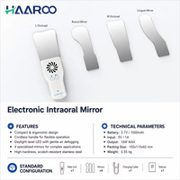 Miroir intra-oral électronique avec dégivrage automatique, lumière LED, acier inoxydable, pour kit de photographie dentaire HAAROO