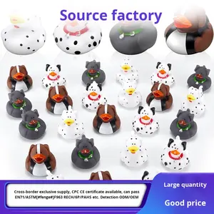 Personalizado Spot-Patterned Dog Squeeze Squeaky Juguete educativo Plástico Juego de agua Patito Juguete para perros y niños Natación - Product Image 4