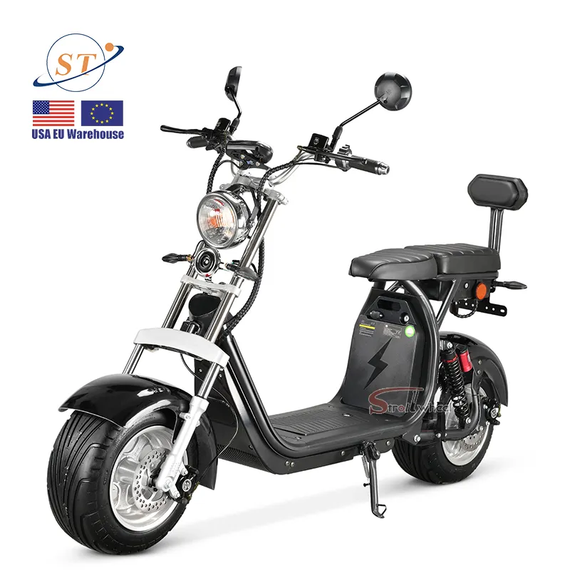 Citycoco-Bicicleta eléctrica de 2000w, scooter eléctrico de 2 ruedas con Batería de 60v y 20ah, almacén de la UE