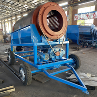 Rock Drum Mobile Diesel Écran Gravier Criblage Or Placer Écran Rotatif Compost Trommel Écran