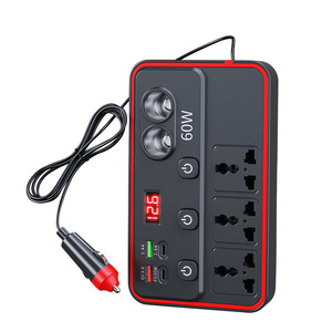 Chargeur de voiture 12V/24V 220V, convertisseur universel multifonction, charge rapide, double prise USB, allume-cigare pour voitures - Product Image 5