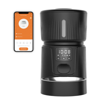 Comedero Inteligente para Mascotas de 3L, Dispensador Automático de Comida para Gatos, Control por Aplicación, Tazón de Acero Inoxidable, a Prueba de Fugas, Alimentación Lenta, Anti-Atascos