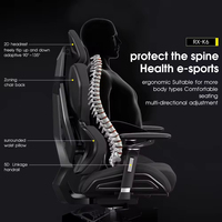 Chaises de jeu professionnelles RXGAMER, chaise d'e-sport, design moderne, chaise de gamer pour la maison, hauteur réglable, pivotante