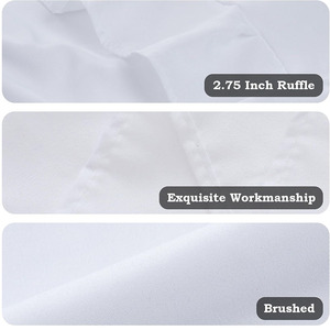 Funda de <span class=keywords><strong>Almohada</strong></span> Larga con Volantes de <span class=keywords><strong>Microfibra</strong></span> Resistente a las Arrugas de Alta Calidad 8647 con Cierre de Sobre para Hotel - Product Image 4