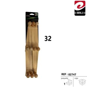 Wooden Clothes Hangers 32 Pack Natural Finish For Garments Storage - Product Image 3