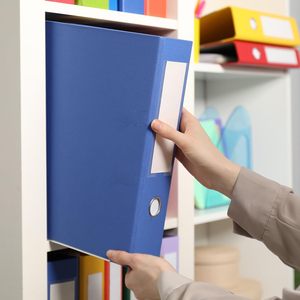 Clip per Carta A4 Personalizzate, Scatole Portadocumenti in <span class=keywords><strong>Plastica</strong></span> Blu A4, Cartelle Portadocumenti, Scatole per Archivio con Coperchio - Product Image 6