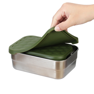 Contenitore per Alimenti in Acciaio Inox OEM all'Ingrosso, Adatto al Microonde, con Coperchio in Silicone per Campeggio e Viaggi - Product Image 2