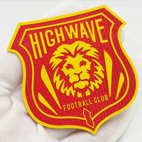 3D Erhabene Silikon-Transfer-Goldpatches, Wärmeübertragungsetiketten, Prägeetiketten, T-Shirt-Etiketten für Mexiko