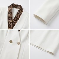 Ensemble de tailleur blanc pour femme, ensemble de tailleur de bureau pour femme, ensemble de tailleur professionnel pour femme, ensemble de tailleur deux pièces pour femme