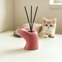 Diffuseur de parfum artisanal en forme de patte de chat en béton, décoration parfumée pour salle de bain, chambre à coucher, cadeau de Saint-Valentin, cadeau de mariage