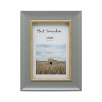 Marcos de fotos de madera natural gris de estilo moderno personalizables Tecnología de impresión UV ecológica Disponible 4x6 5x7 8x10 pulgadas Tamaños