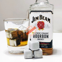 6 pièces/ensemble de glaçons en acier inoxydable pierres de refroidissement réutilisables pour le whisky et le vin gardez votre boisson au frais plus longtemps