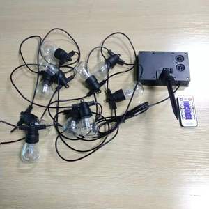 Guirlandes solaires à LED, ampoule S14, éclairage décoratif extérieur avec télécommande, 8 modes - Product Image 5